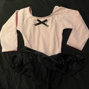 Pink long sleeve Leotard Monet Size 6/7